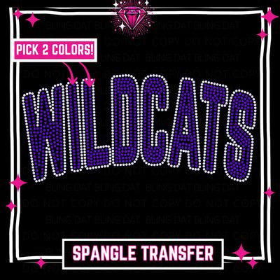 Spangle Wildcats GameDay Bling Transfer - Choose 2 Colors