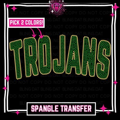 Spangle Trojans GameDay Bling Transfer - Choose 2 Colors