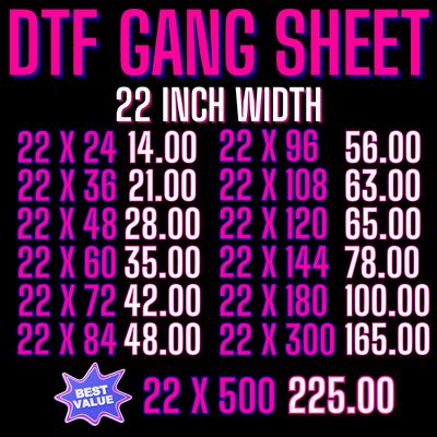 Custom DTF Gang Sheet