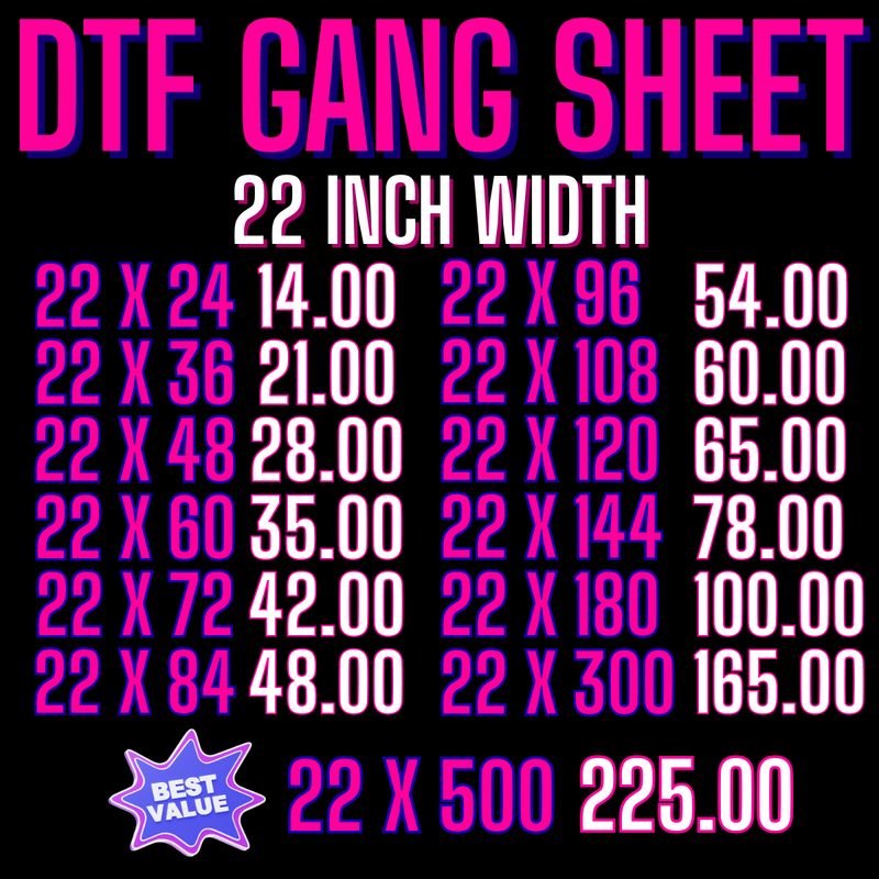 Custom DTF Gang Sheet