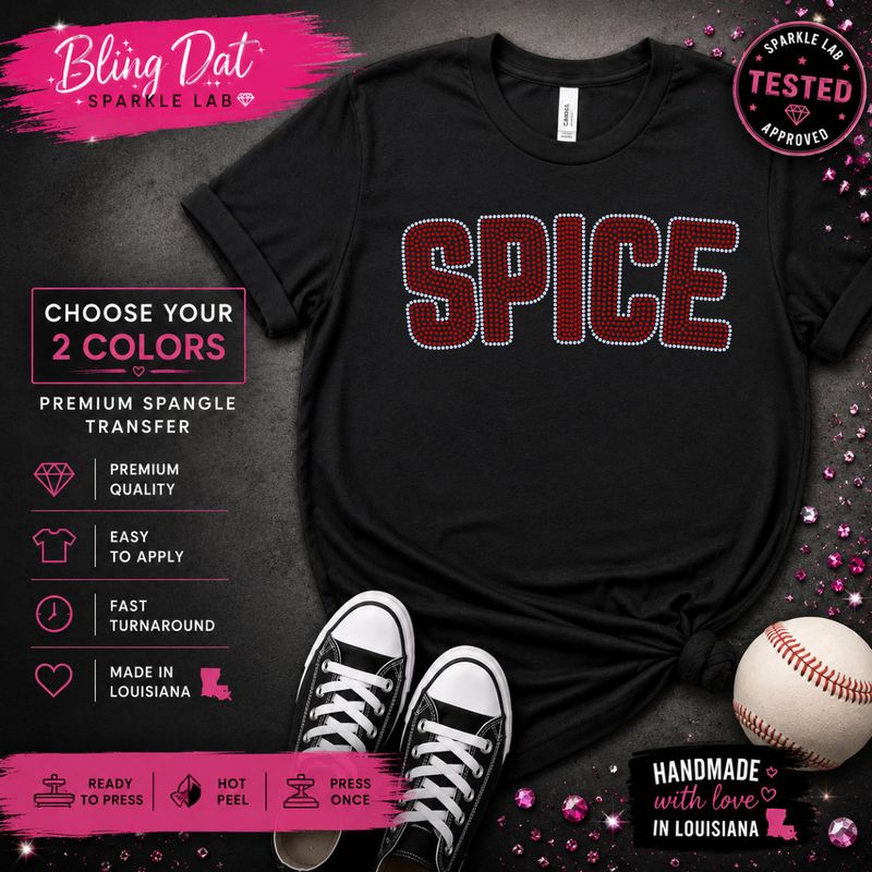 Spangle Spice Bling Transfer | Choose Any 2 Colors | Ready to Press