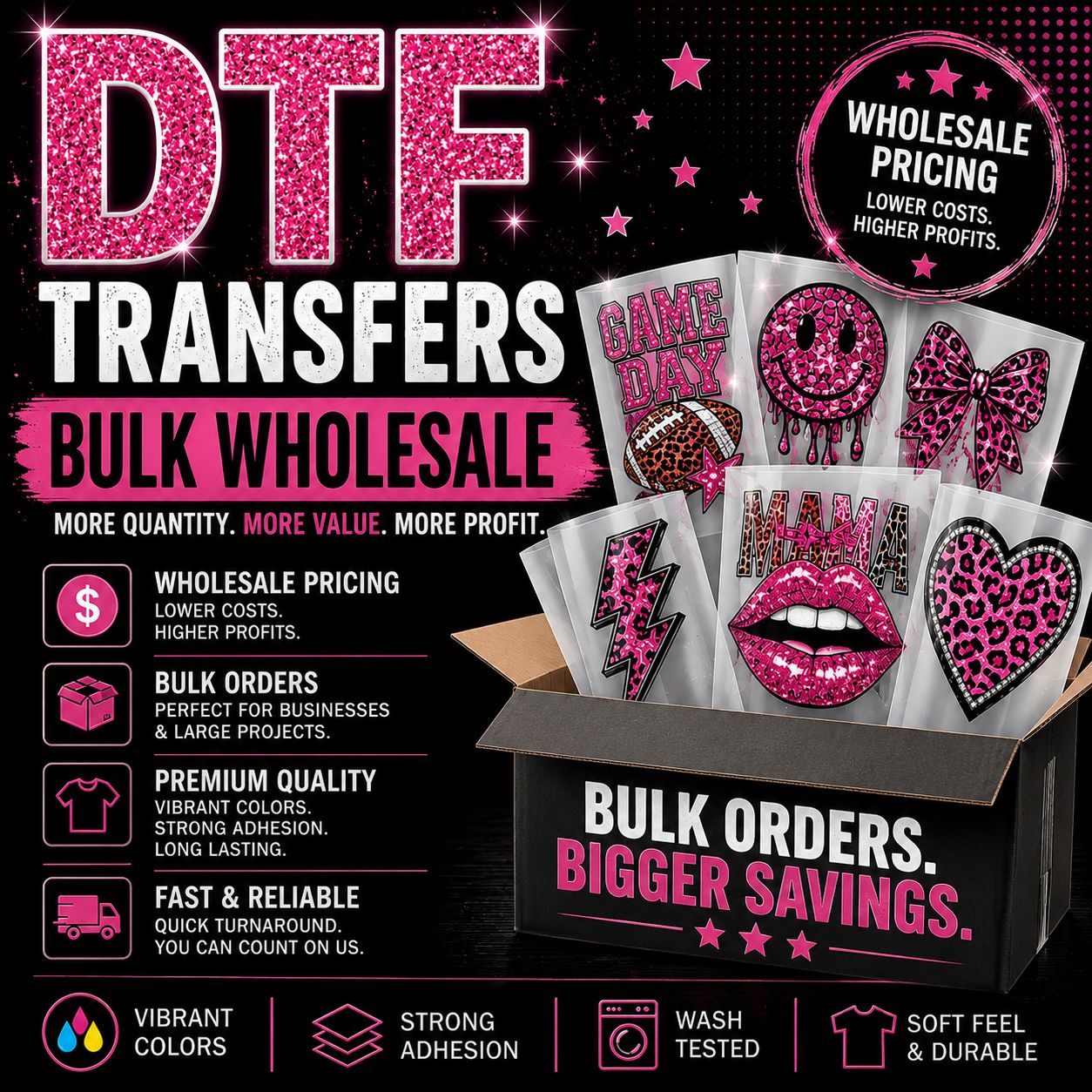 Wholesale 22" x 500" DTF Gang Sheet