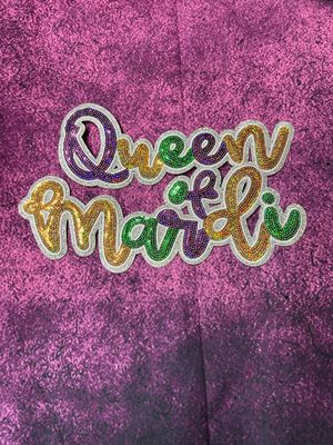 "Queen of Mardi" Large Sequin Statement Patch