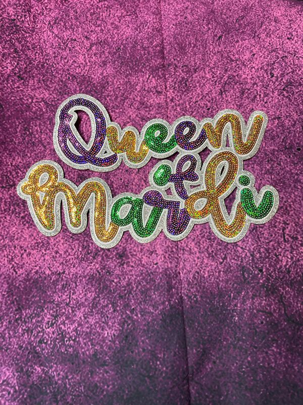 "Queen of Mardi" Large Sequin Statement Patch