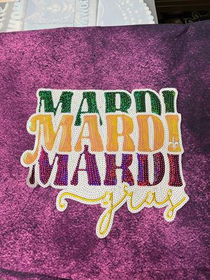 Shimmering Mardi Gras Patch