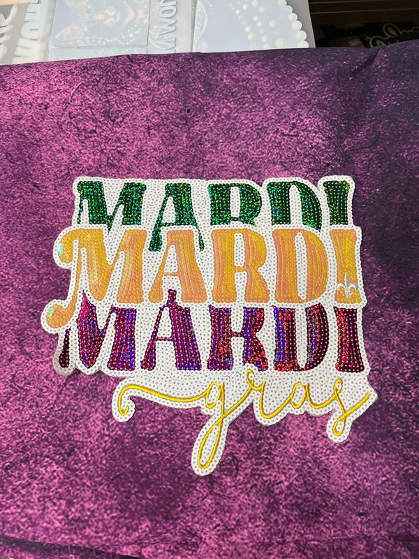 Shimmering  Mardi Gras Patch