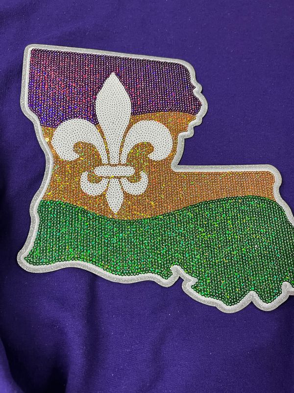 Mardi Gras Louisiana State Statement Patch