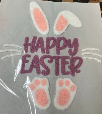 Happy Easter Chenille Bunny Patch – Extra Large