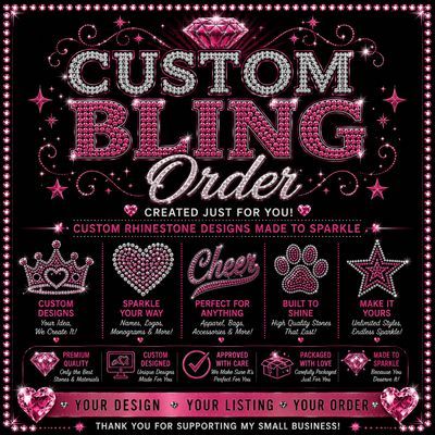 Custom Bling Transfers - DU and Destrehan Dance Transfers (4 Total)