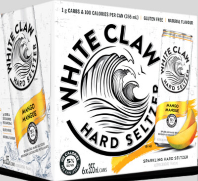 WHITE CLAW HARD SELTZER MANGO 6 X 355ML