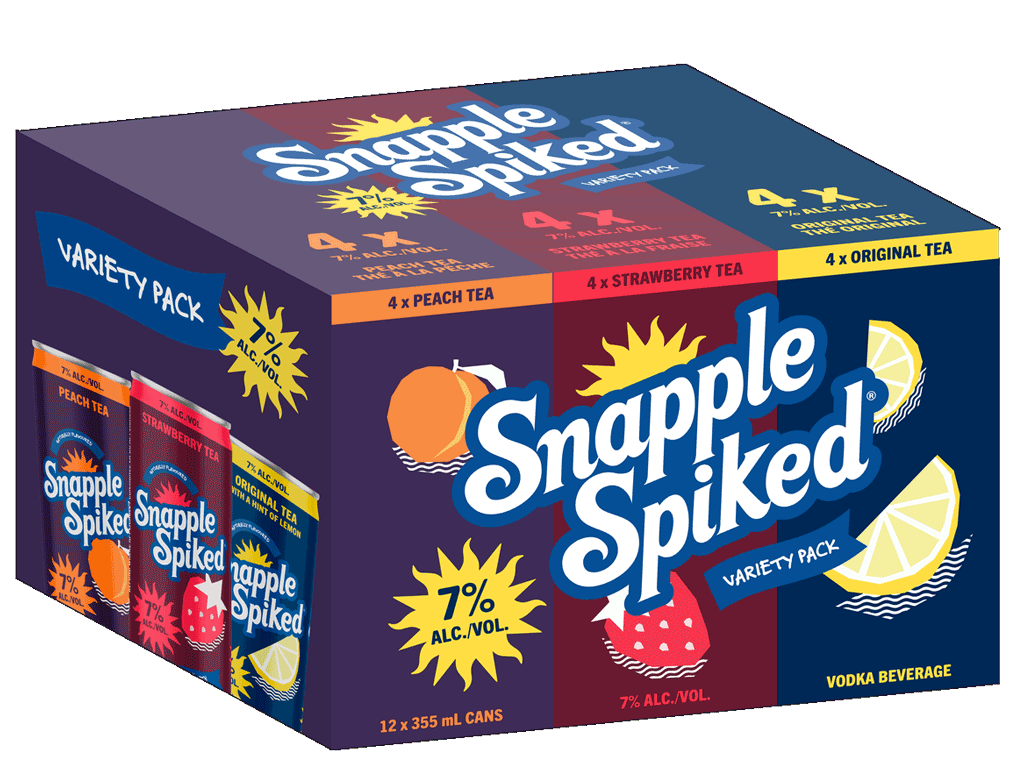 SNAPPLE SPIKED 7% VARIETY PACK 12x355ML