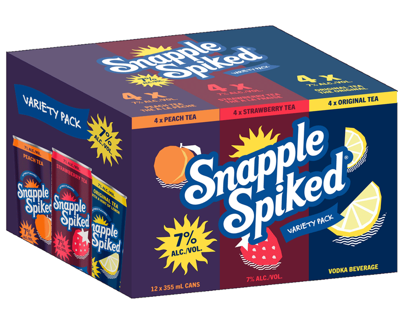 SNAPPLE SPIKED 7% VARIETY PACK 12x355ML