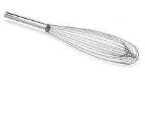 French-type metal handle whip, 14&quot;