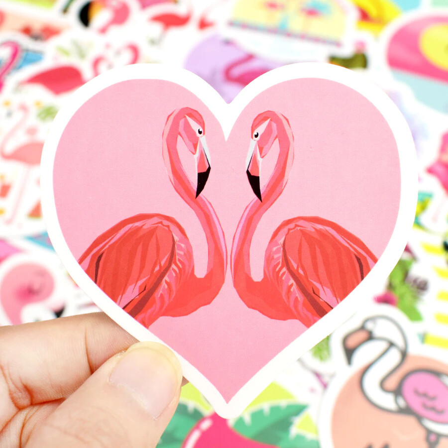 Flamingo Stickers (Set of 50)