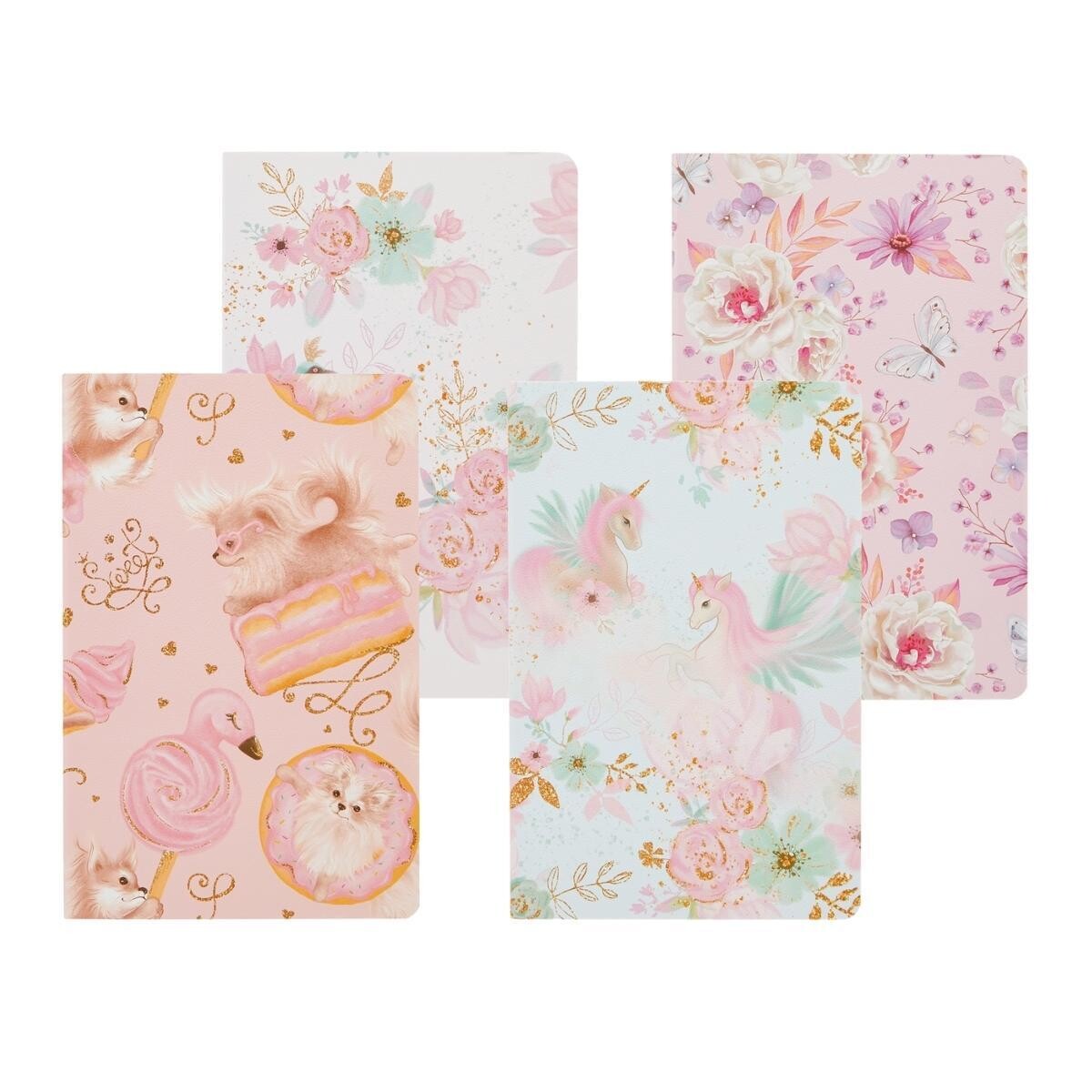 Everything Pretty - Set of 4 Softbound Lined Journal A5 Notebook