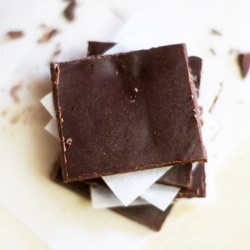 Make a Chocolate bar by pouring over parchment paper and putting in freezer for 10 - 15 minutes!