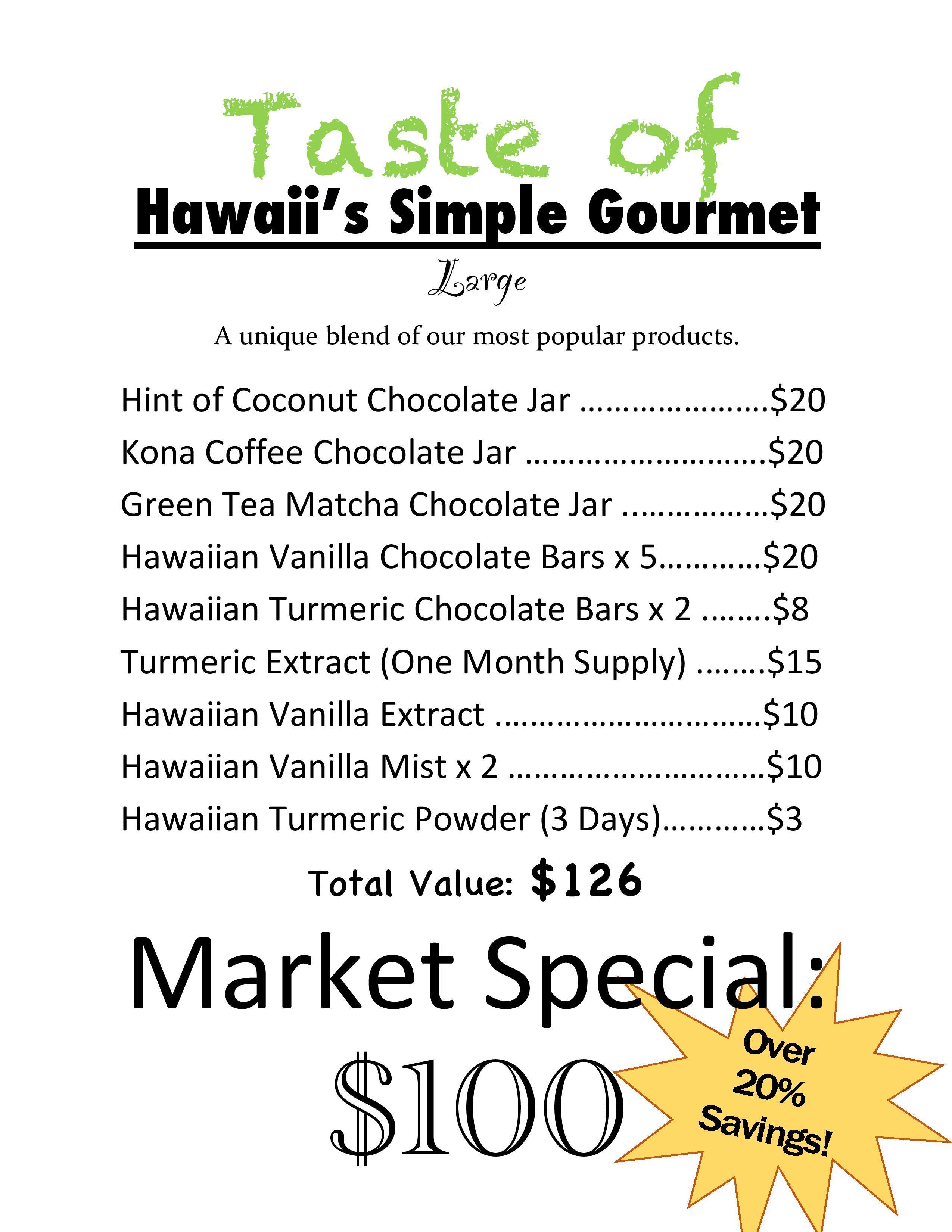 The Ultimate Taste of Hawaii's Simple Gourmet's Most Popular Products ToH- Large Gift Pack