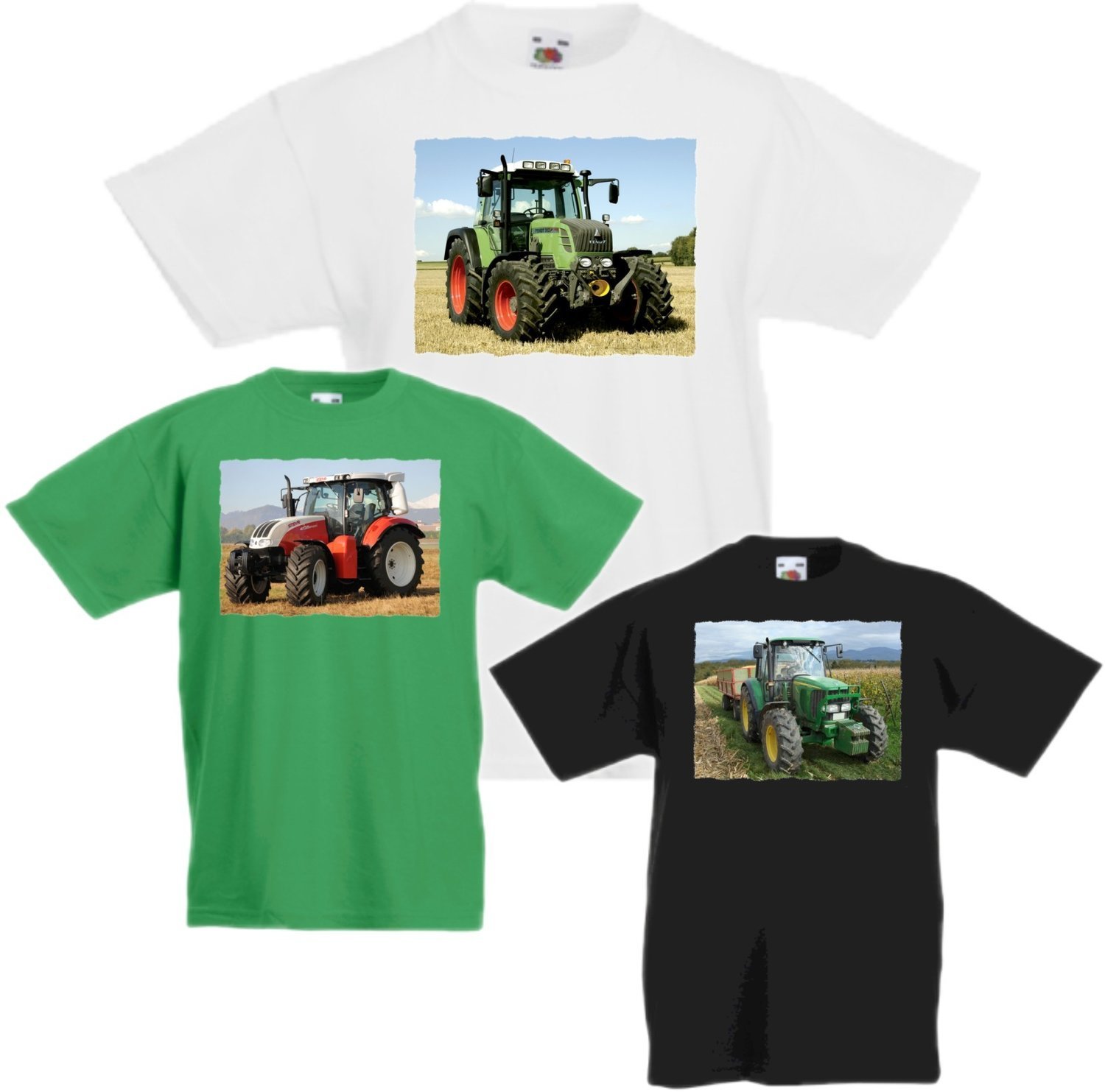 Traktor Kinder T-Shirt Schlepper Trecker mit Wunsch Name oder eigenem Foto