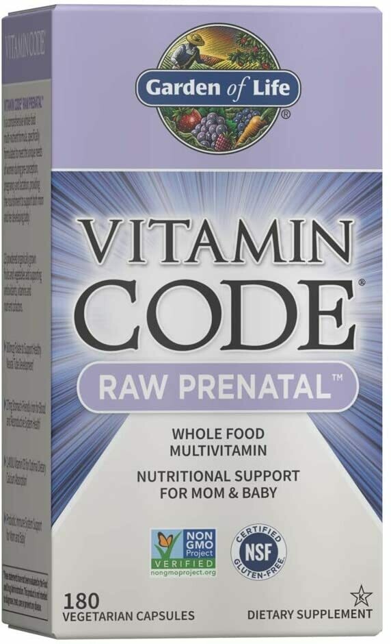 Garden of Life Prenatal Multivitamin Supplement 180 Capsules Garden of Life Prenatal Multivitamin Supplement 180 Capsules