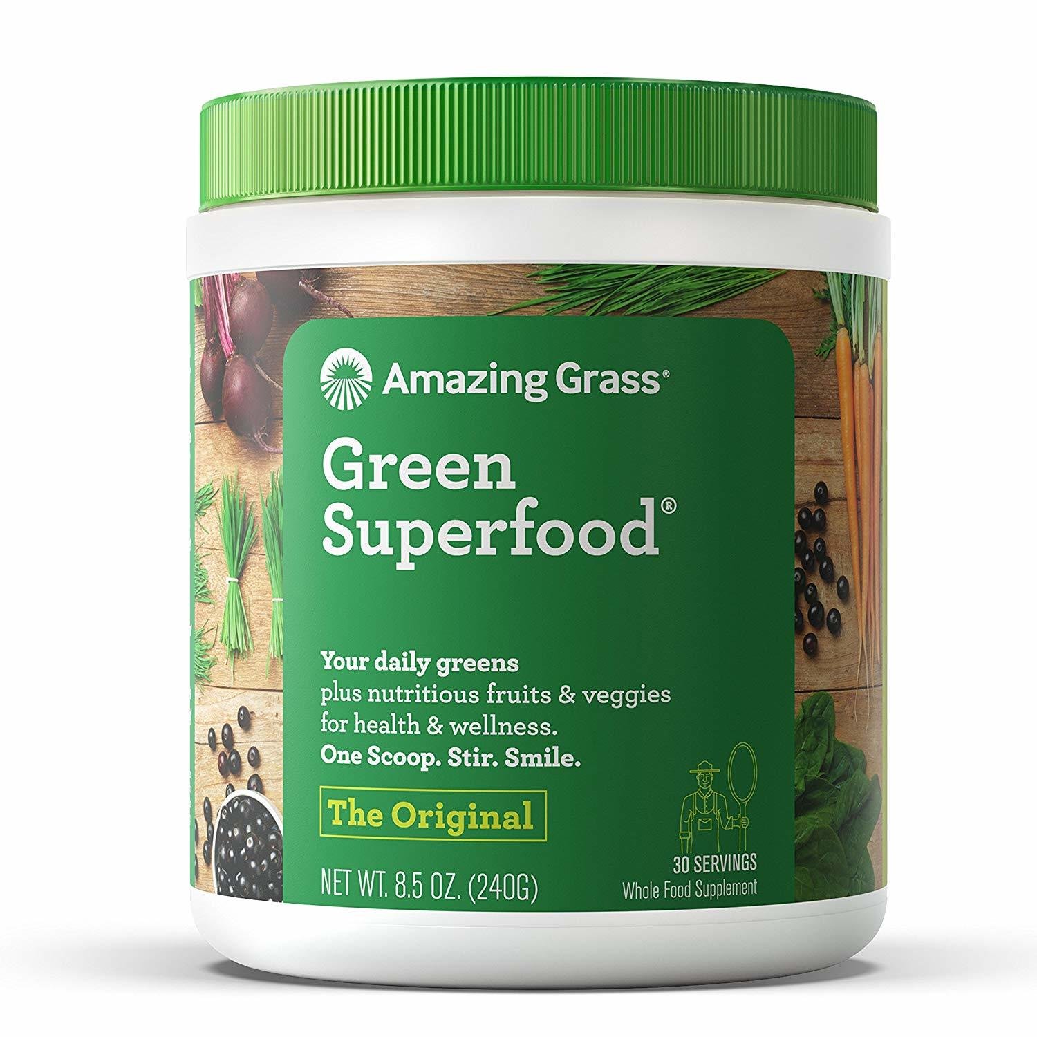 Amazing Grass Green Superfood Organic Powder with Wheat Grass and Greens, Flavor: Original, 30 Servings Amazing Grass Green Superfood Organic Powder with Wheat Grass and Greens, Flavor: Original, 30 Servings