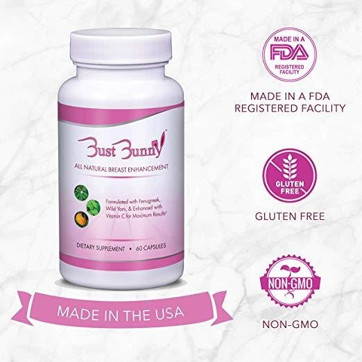 Bust Bunny Breast Enhancement Pills w/Vitamin C - Enlarge Breast and Increase Bust Size 60 capsules Bust Bunny Breast Enhancement Pills w/Vitamin C - Enlarge Breast and Increase Bust Size 60 capsules