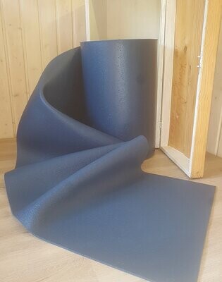 Yogamatte von der Rolle, dunkelblau 4,5 mm, 60cm x 183cm