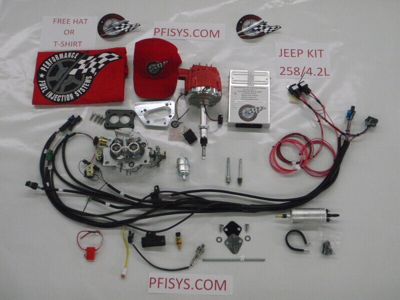 Complete TBI Conversion Kit for 4.2L/258 CI 6 Cylinder W/Intake Fuel Pump For CJ Models ONLY