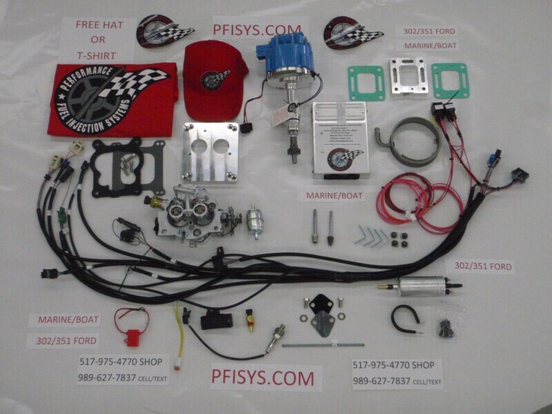Complete TBI Fuel Injection Kit for Ford 302, 5.0L Boat