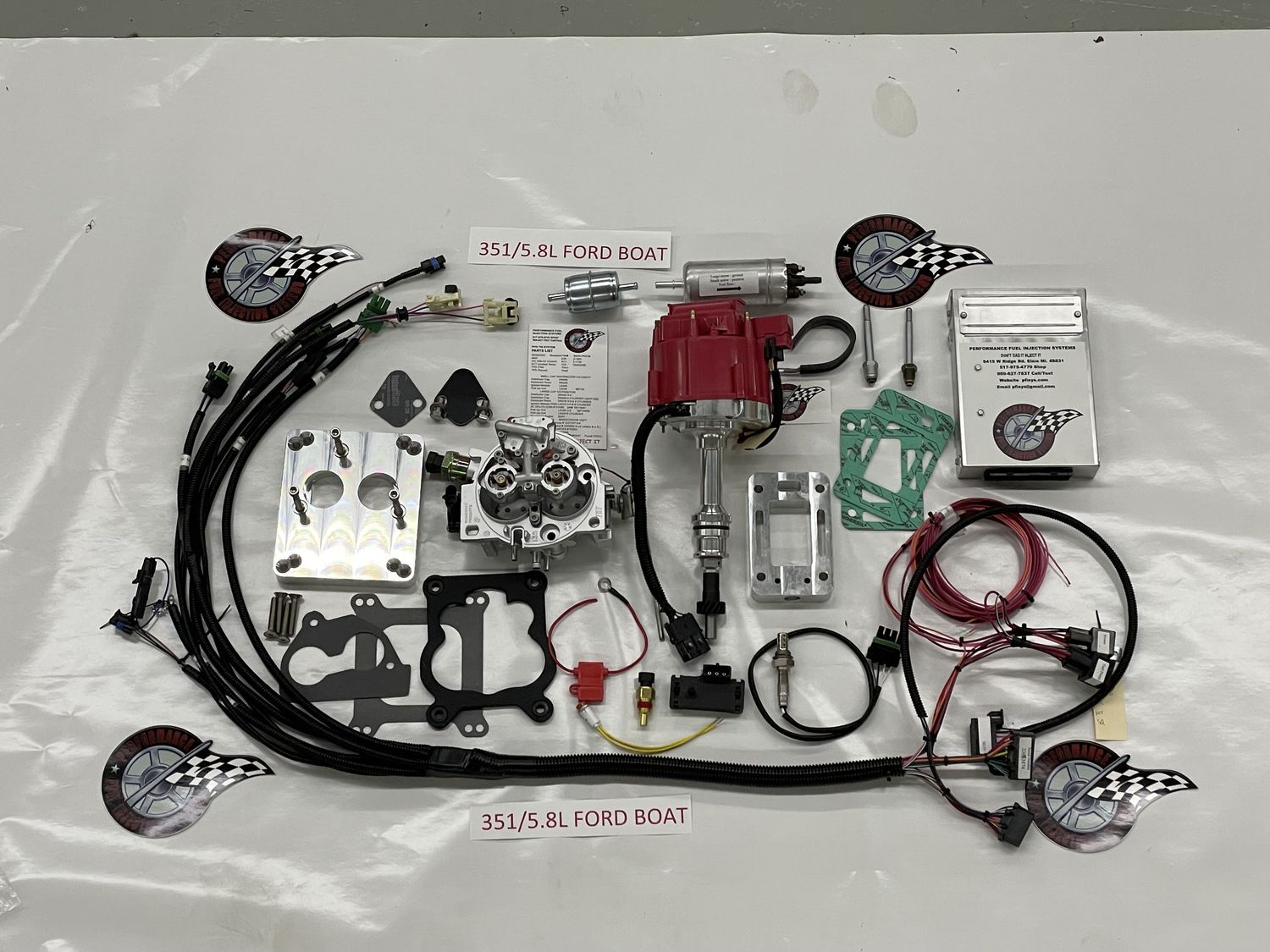 Complete TBI Conversion Kit for 351 CI Boat