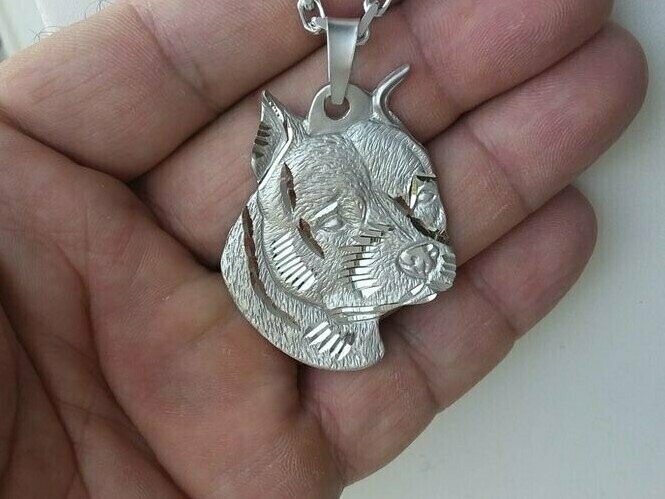 925 Silber!  Toller seltener Pitbull Anhänger ( ohne Kette )