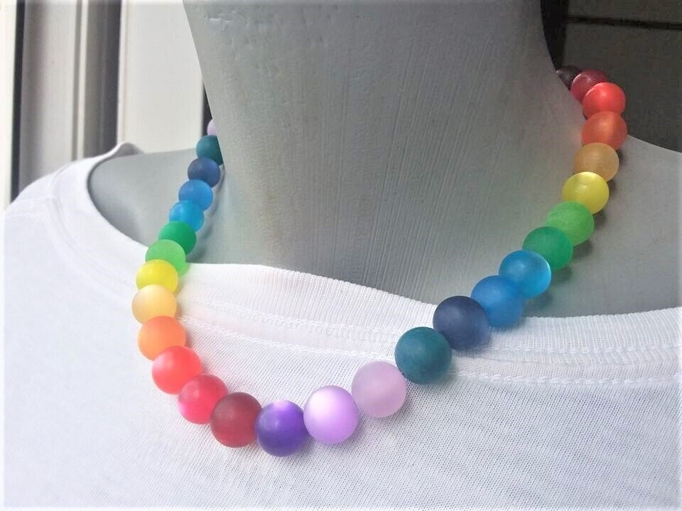 Tolle Polaris Kette in Regenbogen Farben, super leicht!