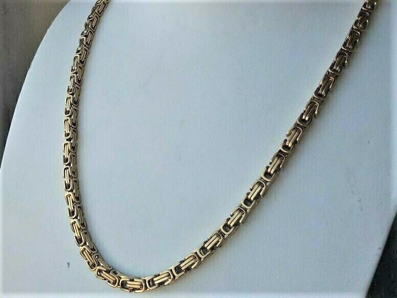 ANGEBOT! Edelstahl! Set Königskette / 600 mm + Armband in Gold