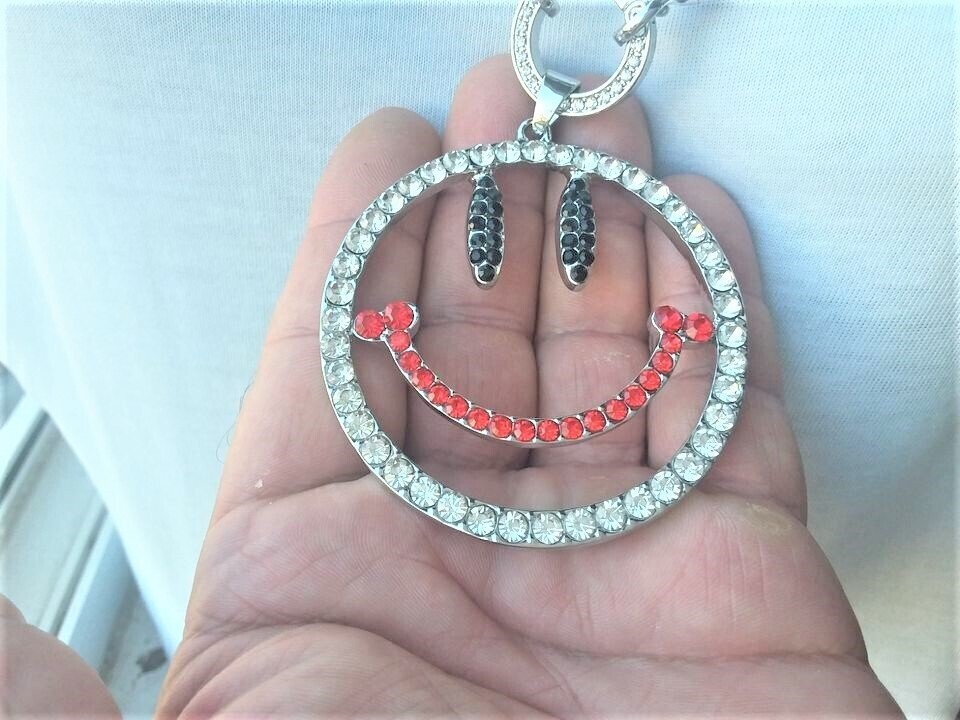 XXL Smiley Anhänger mit Steinen