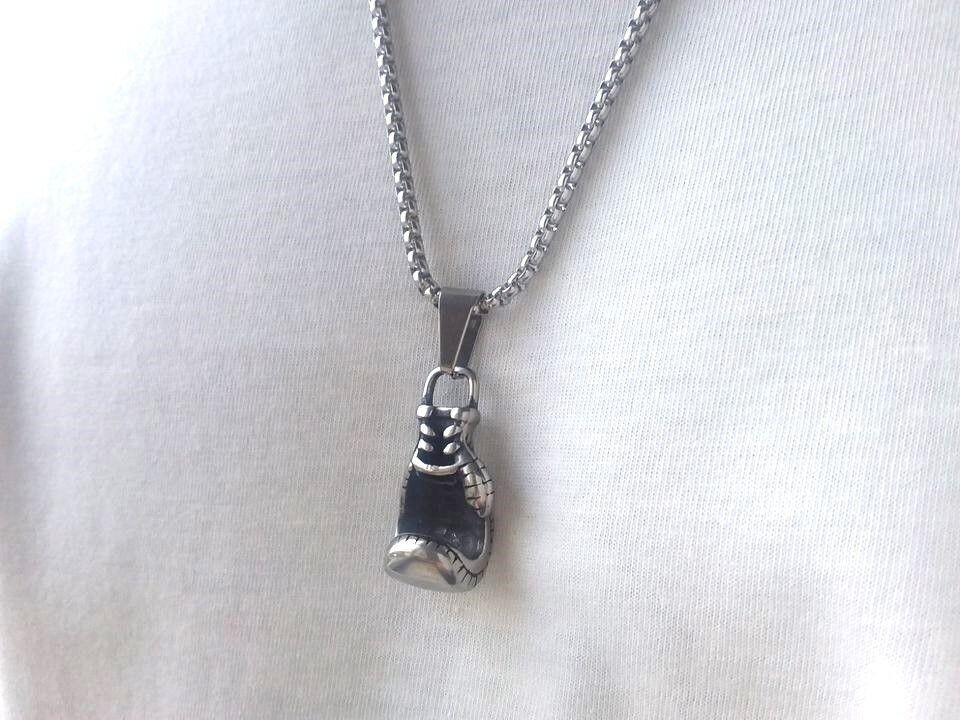 AKTION!! Edelstahl! Boxhandschuh mit Kette