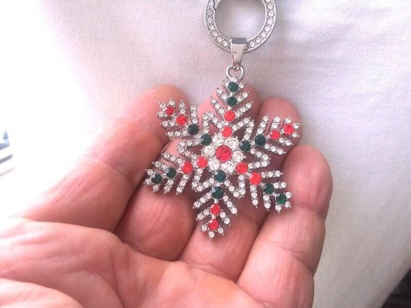 Weihnachtsstern Anhänger mit Swarovski Elementen