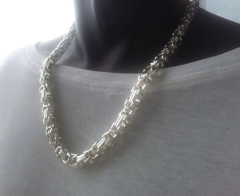 NUR KURZ! Edelstahl! 925 Silber plattiert!! Königskette + Armband