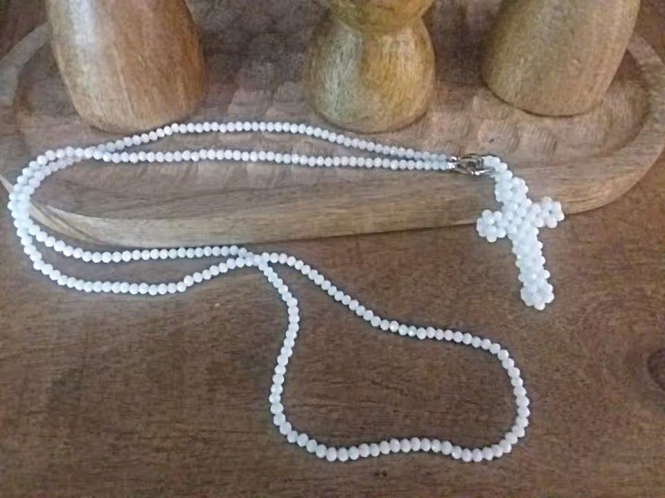 ANGEBOT! Vario Kette mit beweglichem weißem Kreuz