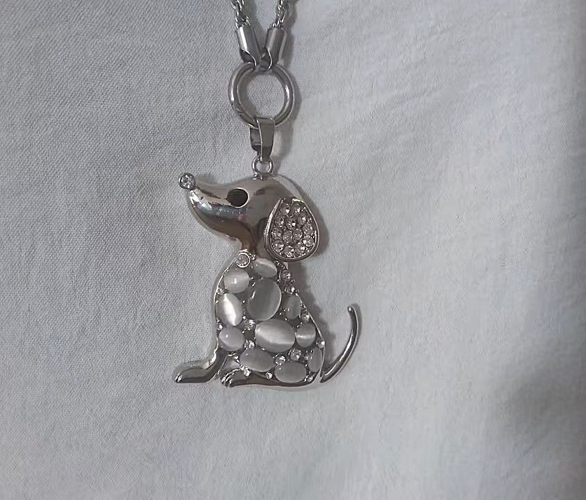 Hund mit Steinen besetzt