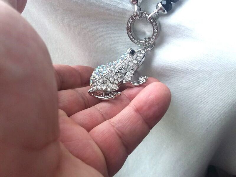 Toller Frosch in Silber mit Swarovski Elementen Toller Frosch in Silber mit Swarovski Elementen