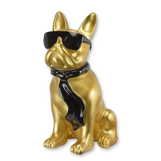 XXL Bulldogge in Gold und Schwarz