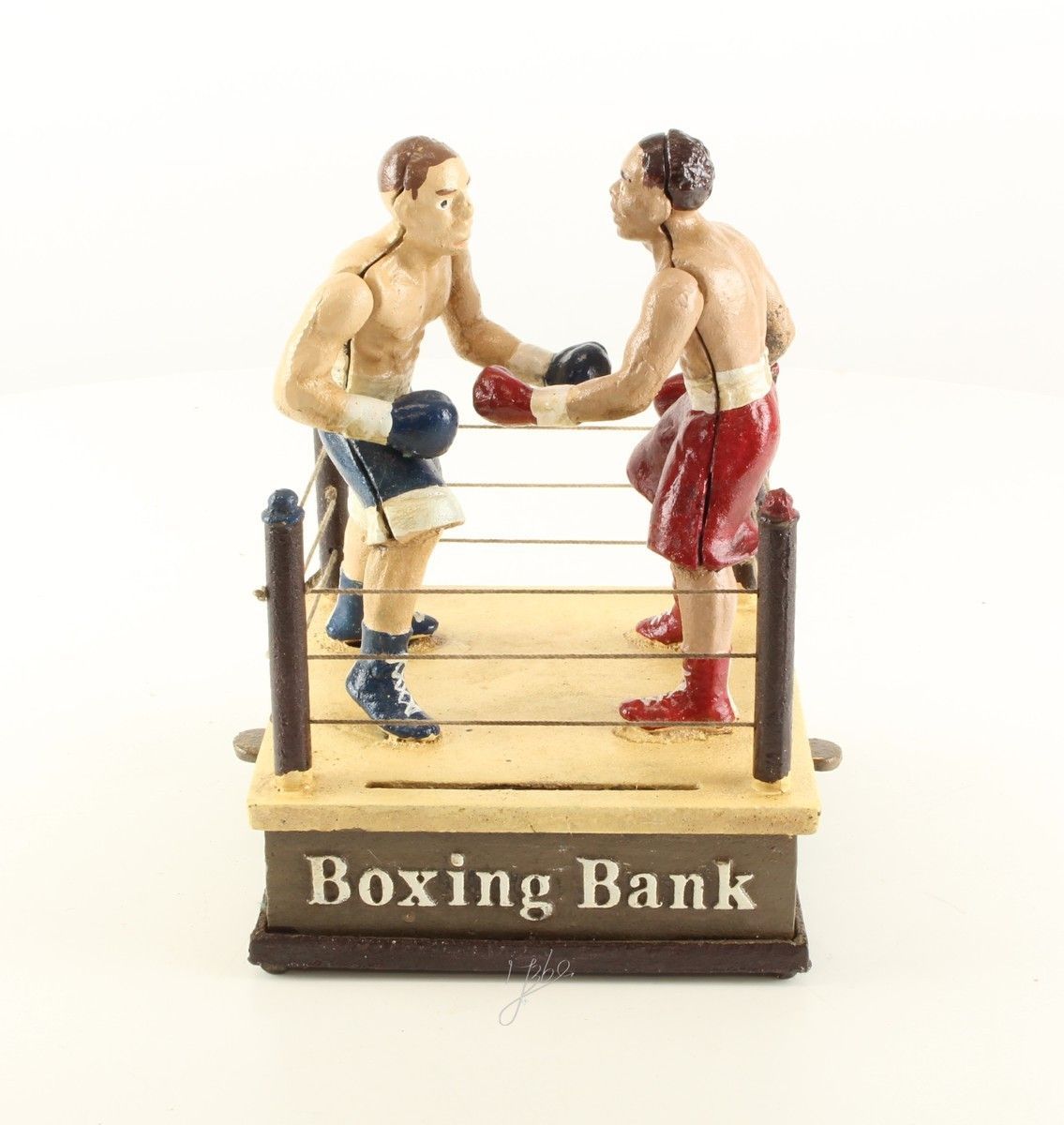 Mechanische Spar Bank, Boxring,Spardose, Sparschwein aus Gusseisen in Vintage Mechanische Spar Bank, Boxring,Spardose, Sparschwein aus Gusseisen in Vintage