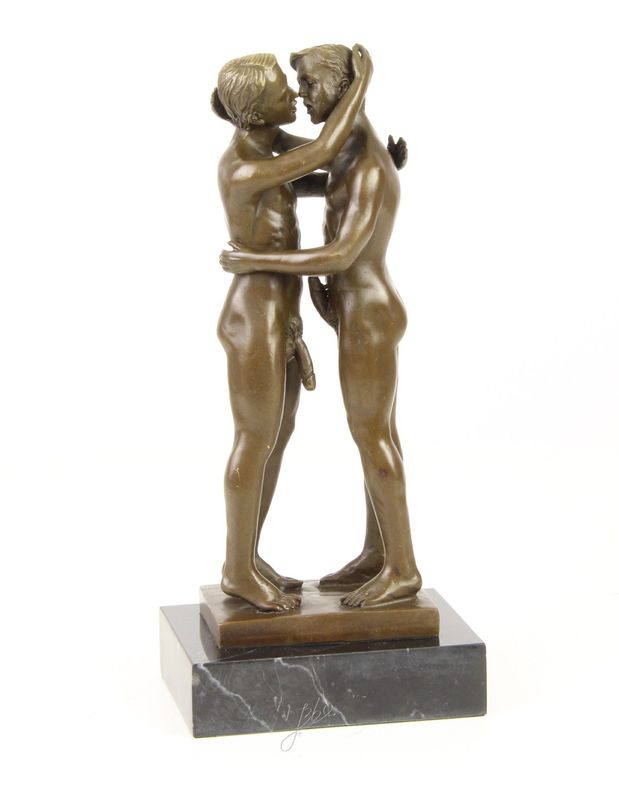 Männlicher Akt, Phallus, Gay, Erotik, Bronze Figur