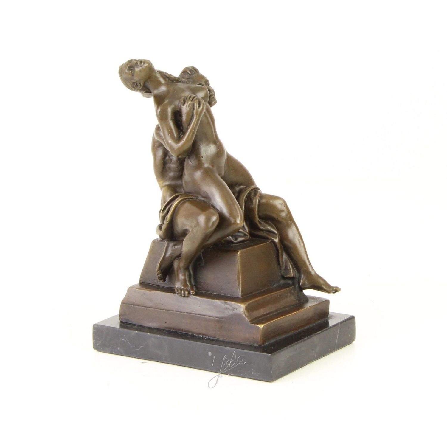 Erotische Bronzefigur, Paar / Couple Akt, Erotikfigur, Sinnlichkeit