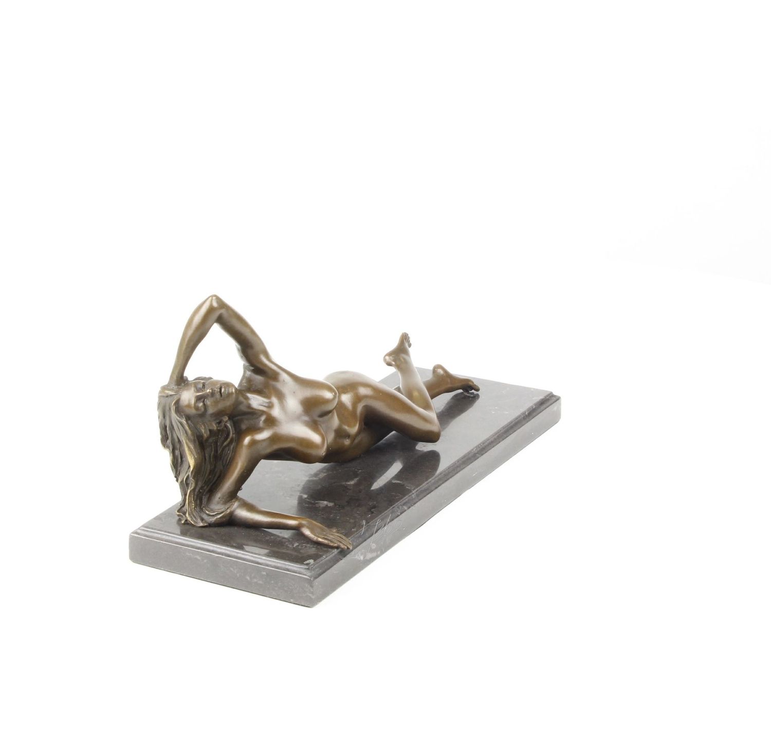 Erotische Bronzefigur, weiblicher Akt, Erotikfigur, Sinnlichkeit