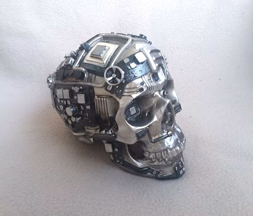 Ein Steampunk - Computer Skull / Totenkopf