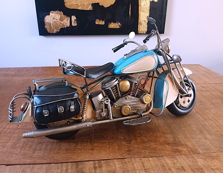 Großes Motorrad Modell, handgefertigt, Biker, Moped, Kraftrad