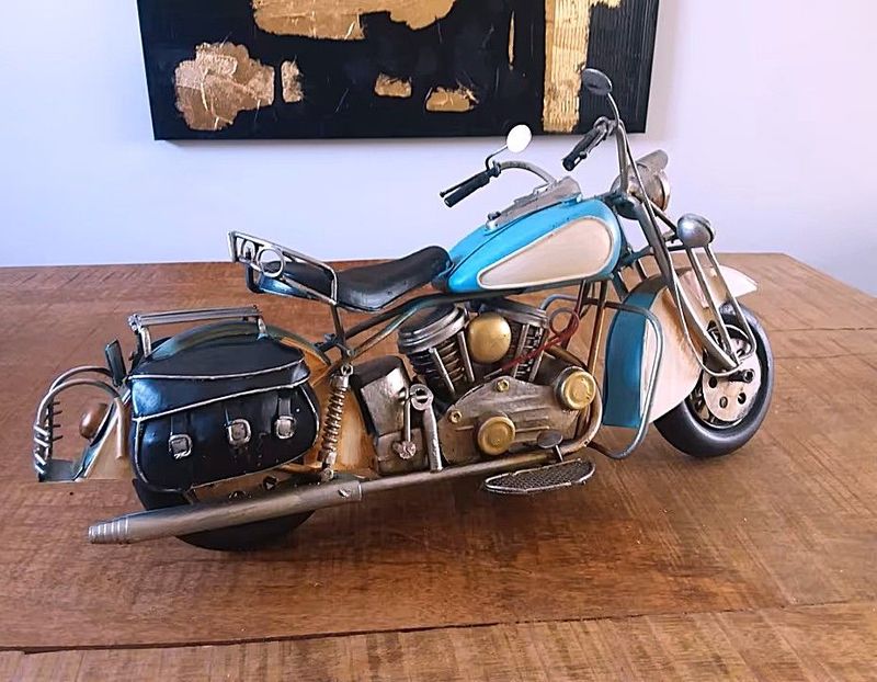 Großes Motorrad Modell, handgefertigt, Biker, Moped, Kraftrad