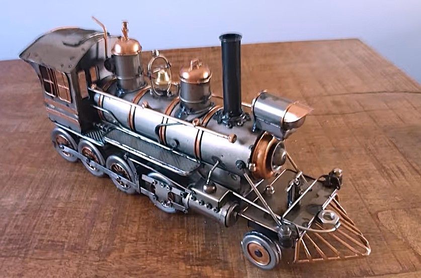 Großes Lokomotiven Modell, handgefertigt, Dampfross