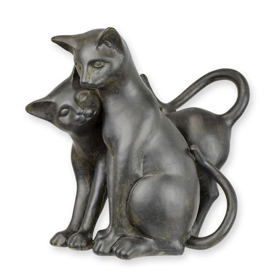 Katzenpaarfigur aus Resin, Mieze, Miezekatze Katzenpaarfigur aus Resin, Mieze, Miezekatze