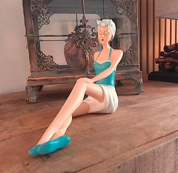 Retro Skulptur Badeanzug Vintage maritim Dekofigur Badefrau Pin up Retro Skulptur Badeanzug Vintage maritim Dekofigur Badefrau Pin up